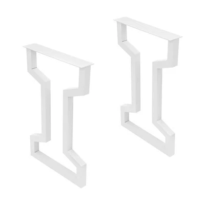 2 PIEZAS Patas de Mesa de Acero Marco de Mesa Blanco para Mesa de Centro Mesa de Comedor Foto 1 de 4