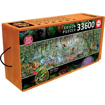 Puzzle - 33600 pièces - 570 x 157 cm - Animaux de la vie sauvage - Educa - Photo 1/3