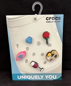 Crocs Jibbitz Shoe Charms Ladies Night Rose Mask Wine Glass Cheese Diamond - Picture 1 of 3