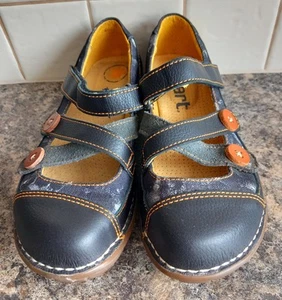 ART COMPANY MARY JANE SHOES - BLACK - UK4/EU37 - LEATHER/CANVAS - EXCELLENT COND - Picture 1 of 10