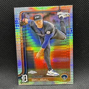 2025 Topps Chrome Tarik Skubal Prizm Refractor Detroit Tigers - Bild 1 von 2