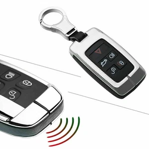 Fit Jaguar Land Rover Discovery Range Rover Leather Key Fob Case Cover Shell - Picture 1 of 5