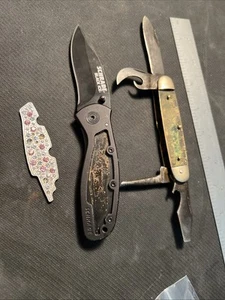 2 Broken Knives  Schrade, 1 Unmarked - Picture 1 of 10