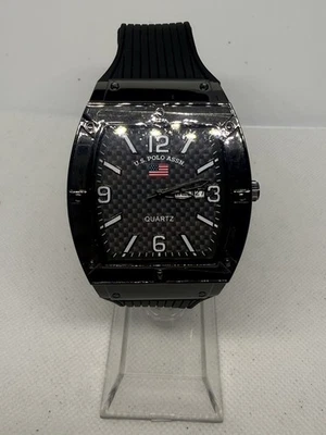 S. Polo Assn. Men's Quartz Watch Tonneau Carbon Fiber Dial - Image 1 of 4