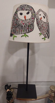 Lámpara retirada IKEA Gulort Owls RARA descontinuada 23,5" de alto pantalla 9,5" Foto 1 de 4