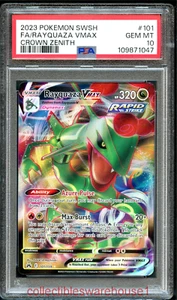 Pokemon Crown Zenith Rayquaza VMAX 101 PSA 10 - Picture 1 of 2