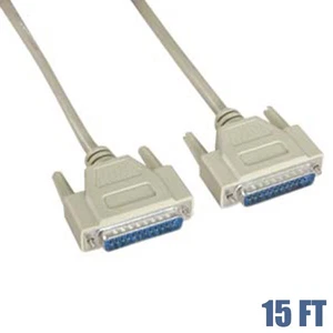 15FT DB25 25-Pin IEEE 1284 Male to Male Serial Parallel Printer Extension Cable - Picture 1 of 1