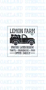 PLANTILLA Lemon Farm para Pintar Madera Verano Lona Almohadas Aerógrafo Granja - Imagen 1 de 1