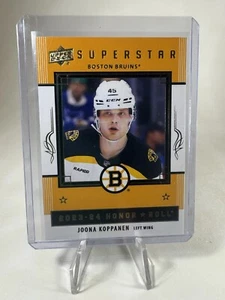 2023-24 UD Series 2 JOONA KOPPANEN #HR46 Superstar Honor Roll - Boston Bruins - Picture 1 of 2