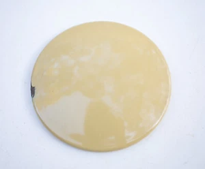 Coperchio canna fumaria stufa acciaio smaltato porcellana (S6L/JSF6) beige senape 5,75" - Foto 1 di 6
