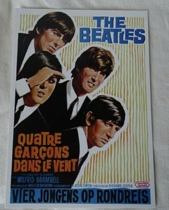 VINTAGE POSTKARTE THE BEATLES " VIER JUNGEN IM WIND " - Bild 1 von 2
