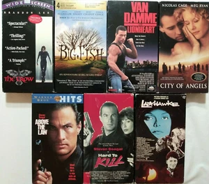 VHS 7 Drama Martial Fantasy Crow Big Fish Lionheart Seagal Law Angels Ladyhawke - Picture 1 of 12