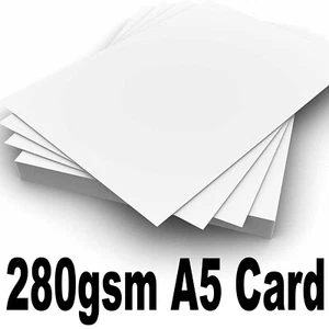 A5 280gsm White Card Laser Photo Paper 148 x 210mm Pack of 50 - Picture 1 of 5