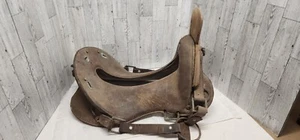 Vintage Original Antique WW1 McClellan Style Military Leather Horse Saddle US - Picture 1 of 13