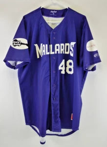 Maglia Madison Mallards Tim nera #48 Epilessia consapevolezza viola Rawlings taglia 48 - Foto 1 di 14