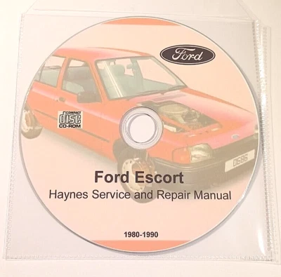 CD FORD ESCORT Service Repair Manual 80-90 Petrol CVH 1.1-1.3-1.4-1.6 OHV1.1-1.3 - Immagine 1 di 3