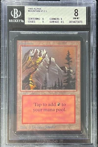 = Mountain V1 (Alpha) = BGS 8 NM-MT+ MTG Magic the Gathering - Picture 1 of 1