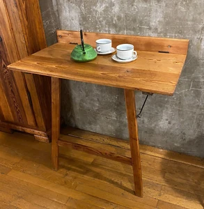 Klapptisch Wandmontage Vintage Antik Originaler gebrauchter Wandtisch - Bild 1 von 15