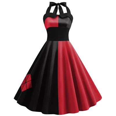Vestido feminino fantasia Harley Quinn cosplay Esquadrão Suicida Isekai - Imagem 1 de 4