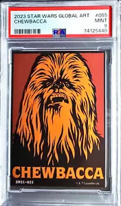 2023 Star Wars Global Art Chewbacca #55 PSA 9 Mint!! Disney/Lucasfilm - Picture 1 of 2