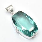 Beautiful Aquamarine Gemstone Handmade Pendant Jewelry Party Wear 1.8" Np 104