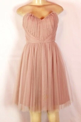 NUEVO VESTIDO CORTO JIM HJELM PRIM ROSA TUL SIN TIRANTES ESTILO 5510 TALLA 8 Foto 1 de 4