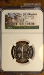 2019 W San Antonio Missions NP Quarter 25c NGC MS 67 West Point #1-001 - Picture 1 of 6