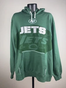 Men’s Majestic New York Jets Green Seam Pass NFL Football Sweatshirt Hoodie 2XL - Picture 1 of 5
