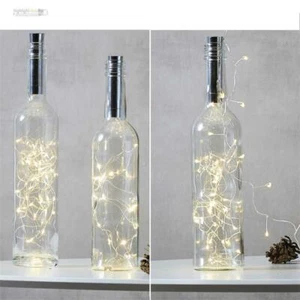 LED-Korken-Lichterkette Batteriebetrieb Timer, Flachenlicht, Flaschenbeleuchtung - Bild 1 von 9