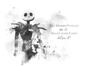 IMPRESIÓN DE ARTE Cita Jack Skellington, Ilustración Pesadilla Antes de Navidad, Regalo - Imagen 1 de 2