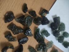 moldavite genuine Chlum smaller pieces , tektites, Czech Republic,
