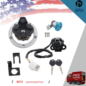 Juego de llaves de bloqueo de asiento interruptor de encendido tapa de gas combustible apto para Kawasaki Z1000 10-16 - Imagen 1 de 10