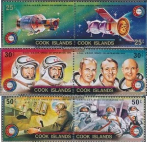 sellos Cookinseln 1975 Mi 453-458 parejas nuevo con goma original 1975 Apolo Soy - Imagen 1 de 1