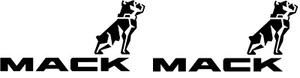 Adesivo Mack Trucks cane vinile bianco decalcomania fustellato larghezza 6,5'' per altezza 3'' lotto - Foto 1 di 3