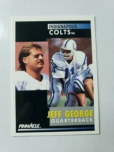 1991 Pinnacle Football Card #92 Jeff George - Picture 1 of 2