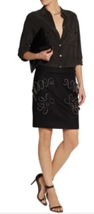 Stella McCartney Black Swirling Zips Skirt RRP £715 Excellent Condition UK 8-10 - Picture 1 of 7