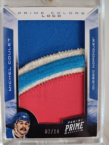 2012-13 Panini Prime Colors patch Michel Goulet /14 NORDIQUES