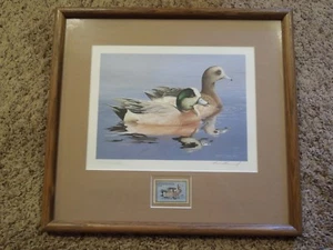 Signed William C. Morris Wigeon Migratory Bird Hunting & Conservation Stamp Art - Picture 1 of 9