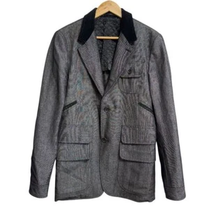 Good Condition TOM FORD Silk Blend Hunting Jacket 48 Gray Men's Old Clothes - Picture 1 of 8