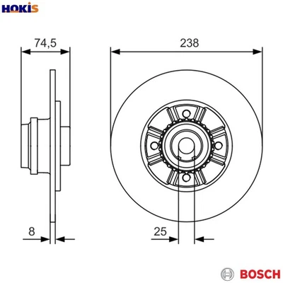 2x BRAKE DISC 0 986 479 760 FOR RENAULT CLIO/II/MIO/Mk/Hatchback/Van LUTECIA - Image 1 of 4