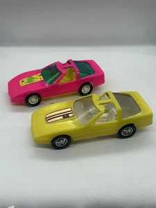 Paar Vintage GAY TOYS PLASTIC CORVETTE’S 11" Long 1980’s - 90’s Retro - Bild 1 von 11