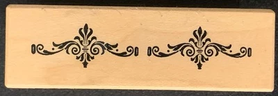 PSX C-275 Tiny Fleur De Lis Border Rubber Stamp - Image 1 of 3