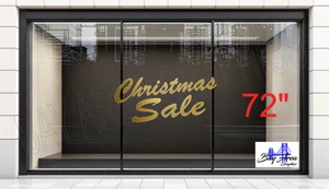Christmas SALE Window Sticker Vinyl Decal Sign Oracal 651 Holiday Display🎄 - Picture 1 of 24