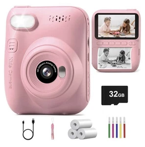 Greenfinder Kids Camera Instant Print, 2.5in Screen 1080P Aged 3-12 -Pink - Picture 1 of 7