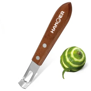 Kanalmesser Zester - Obst- und Gemüsewerkzeug zum Dekorieren von Cocktails, Des... - Bild 1 von 8