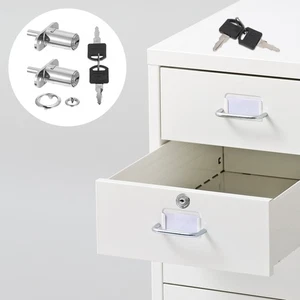 2Pcs Push Plunger Lock for Drawer Lock for Wardrobe Cabinet Security - Picture 1 of 12