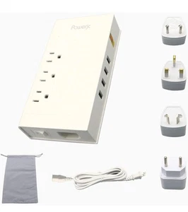 Powerjc International Po-Con103 300W Power Voltage Converter 3 US Plug + 3 USB W - Picture 1 of 7