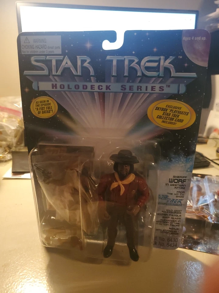 STAR TREK TNG SHERIFF WORF IN WESTERN ATTIRE Holodeck Series (Playmates 1995) - Image 1 of 1
