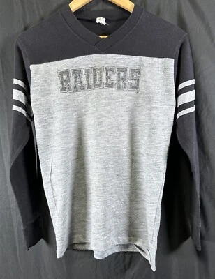 ✨Oakland Raiders Longsleeve T-Shirt  Kids Large logo 7 Tag 1970s Vintage✨ - Image 1 of 4