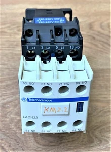 TELEMECANIQUE CONTACTOR LC1-D06N WITH AUXILIARY CONTACT BLOCK LADN 22 C - Picture 1 of 10